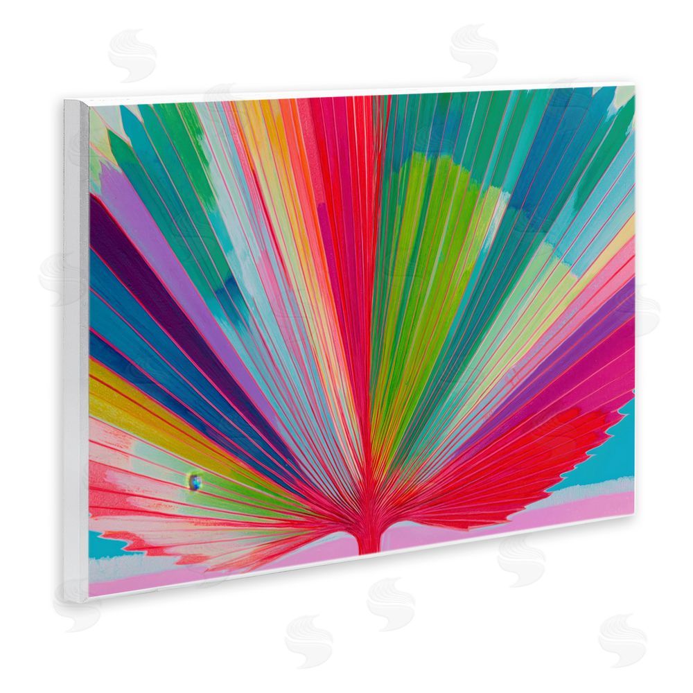 Chromatic Storm Studio Palm Fan In Spectrum Wall Plaque Home Decor Art Print
