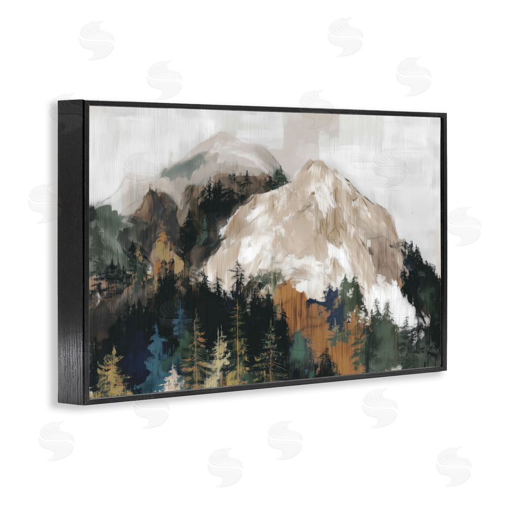Chromatic Storm Studio Rugged Mountain Peaks Black Framed Giclee Wall Art