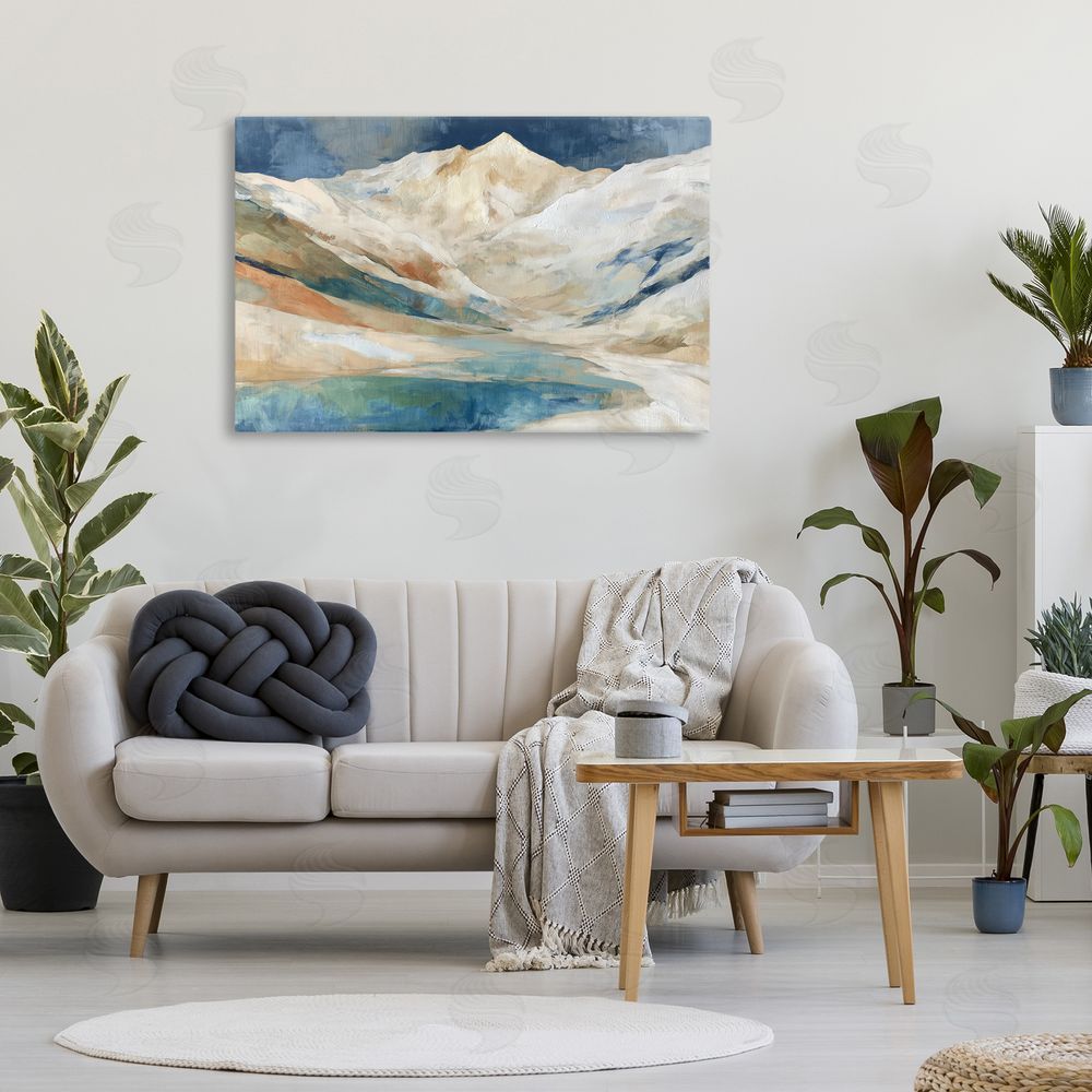 Chromatic Storm Studio Glacial Valley in Alaska Range Stretched Canvas Wall Art in Room