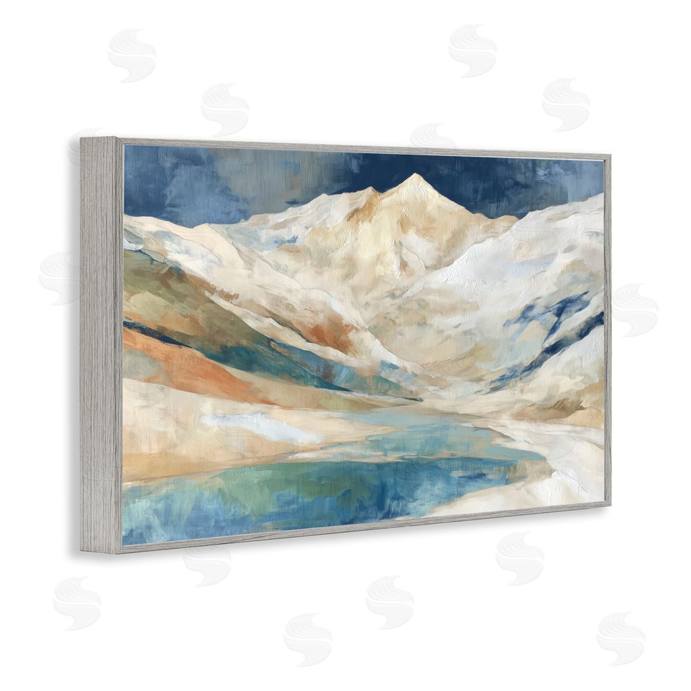 Chromatic Storm Studio Glacial Valley in Alaska Range Gray Framed Giclee Wall Art