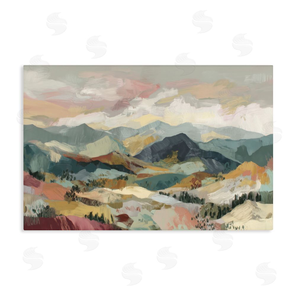 Chromatic Storm Studio Mountain Valley Vista Stretched Canvas Wall Art