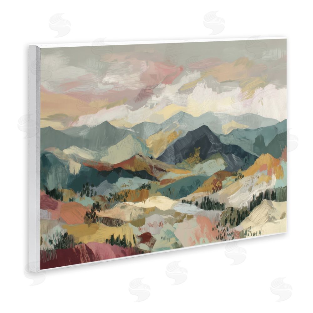Chromatic Storm Studio Mountain Valley Vista Wall Plaque Home Decor Art Print