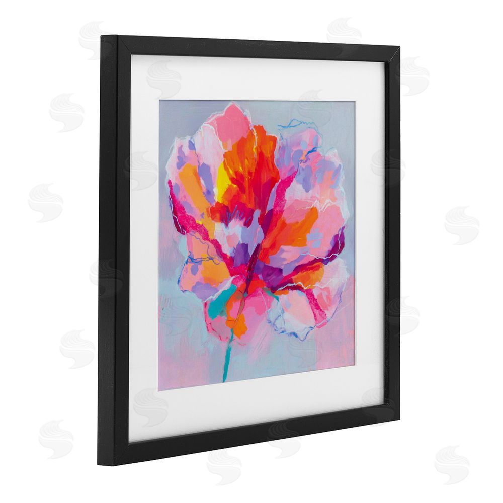 Chromatic Storm Studio The Open Petal Expression Black Framed Print Under Glass with White Mat Wall Art