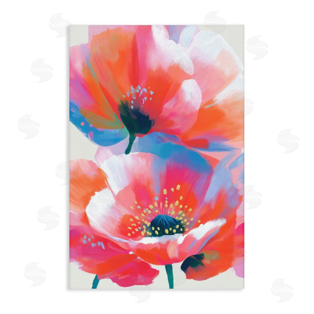 Chromatic Storm Studio Poppies in Soft Light Stretched Canvas Wall Art