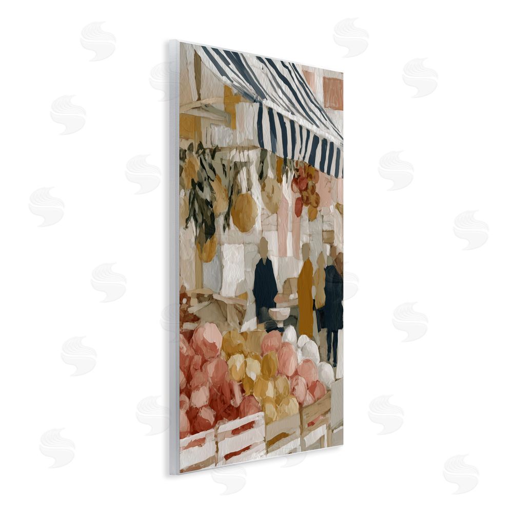 Chromatic Storm Studio Market Stall with Fresh Citrus Wall Plaque Home Decor Art Print