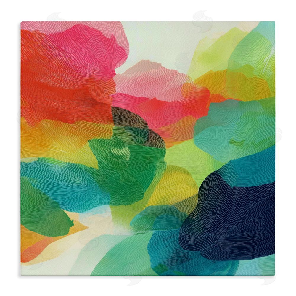 Chromatic Storm Studio Vivid Flowing Color Field Stretched Canvas Wall Art Print