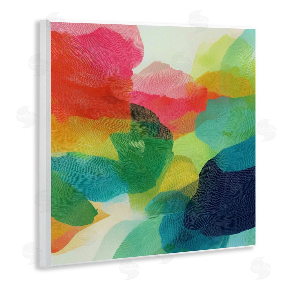 Chromatic Storm Studio Vivid Flowing Color Field Wall Plaque Printed Art