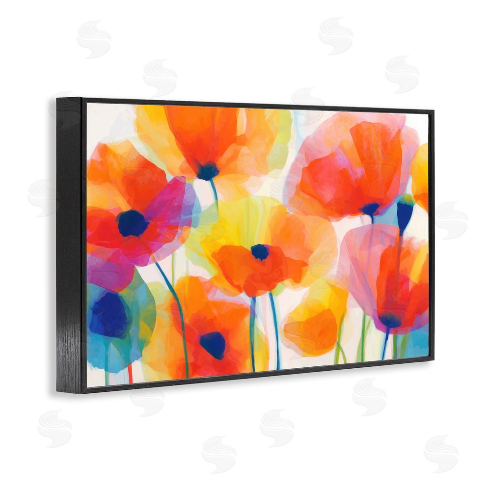 Chromatic Storm Studio Poppies At Golden Hour Black Framed Giclee Wall Art