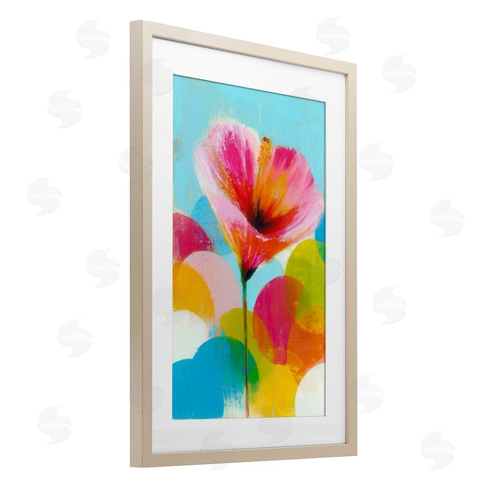 Chromatic Storm Studio Hibiscus In The Sun Brown Framed Print Under Glass Wall Art