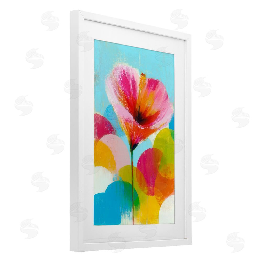 Chromatic Storm Studio Hibiscus In The Sun White Framed Print Under Glass Wall Art