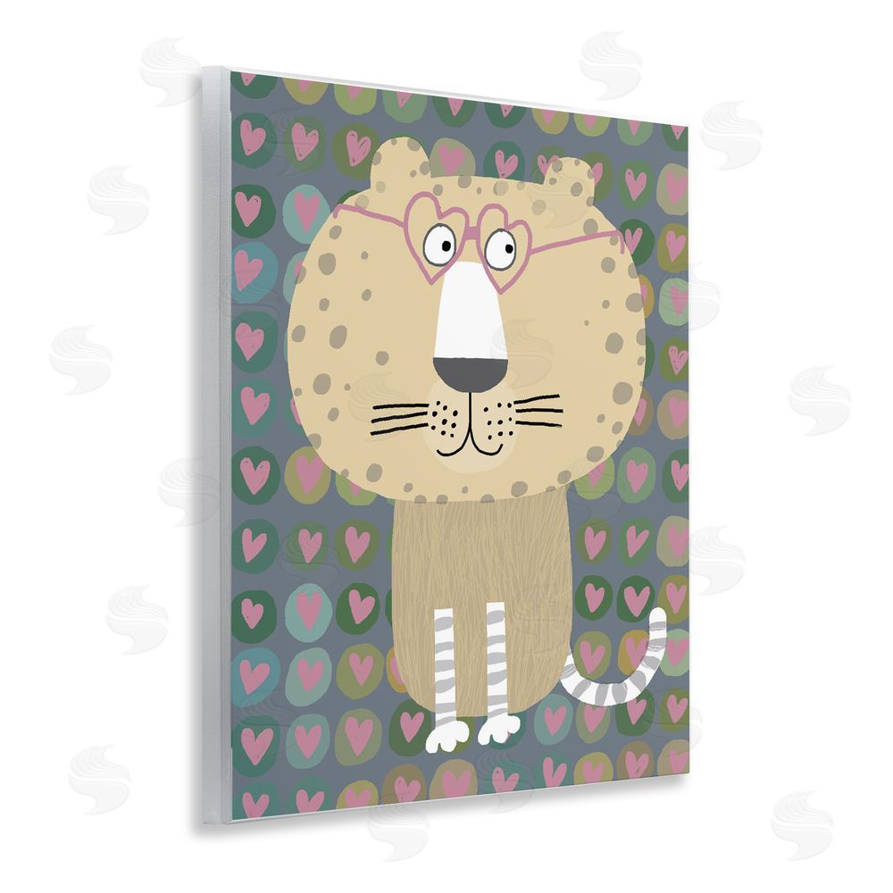 Carla Daly Cheetah Hearts Whimsy Wooden Wall Plaque Art Print