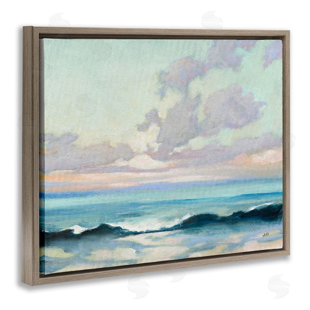 Julia Purinton Calm on the Coast Brown Floating Frame Canvas Wall Art Print