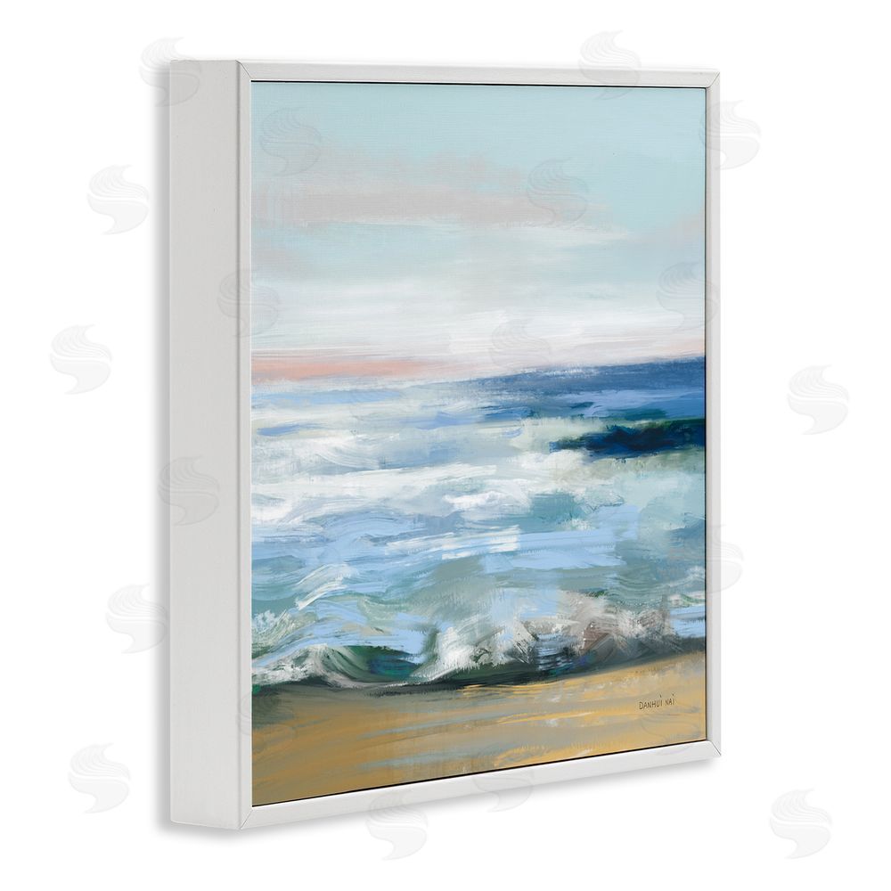 Danhui Nai Beauty Of The Beach White Framed Giclee Wall Art Print