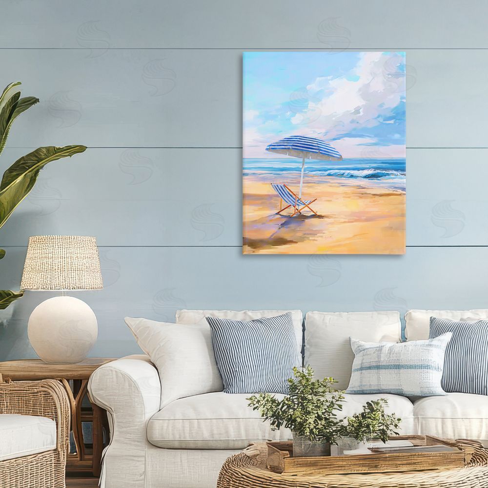 Ziwei Li Blue Beach Chair Relaxation