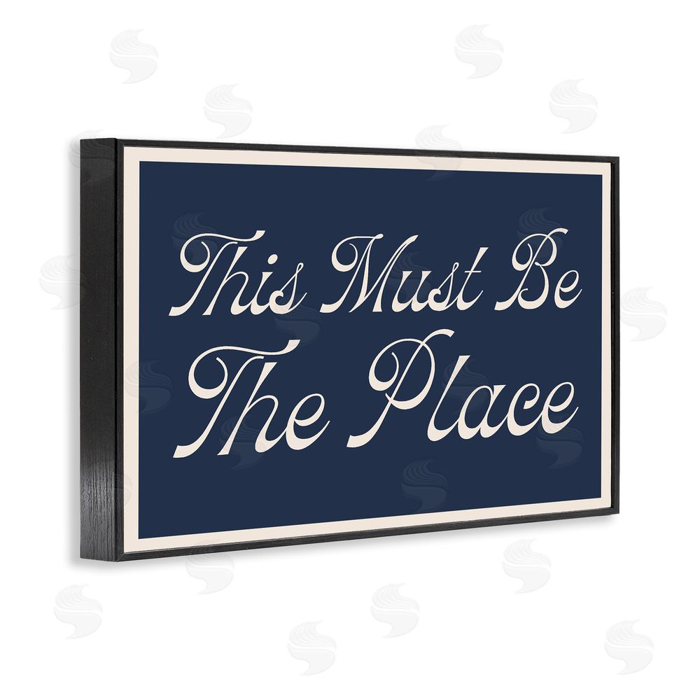 Lil' Rue Blue This Must Be The Place Black Framed Giclee Wall Art Print