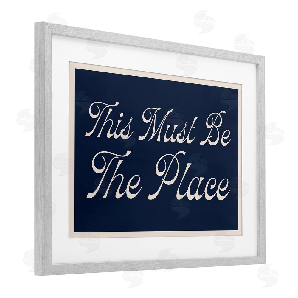 Lil' Rue Blue This Must Be The Place Gray Framed Print Under Glass Wall Art