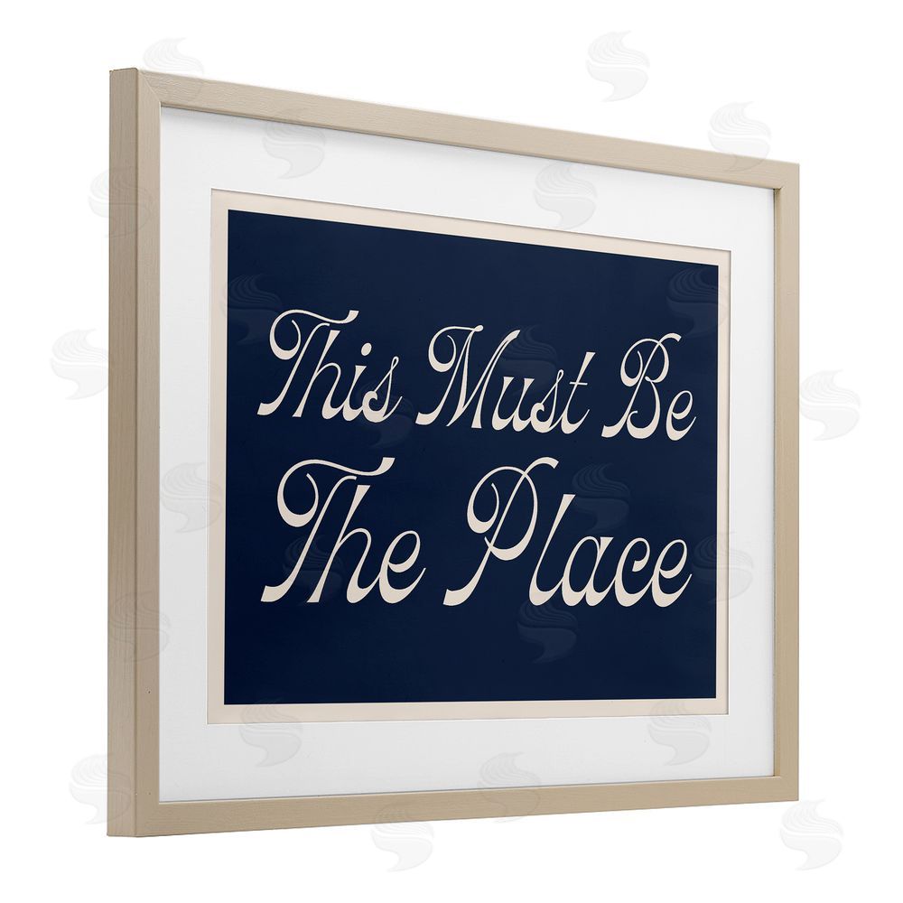 Lil' Rue Blue This Must Be The Place Brown Framed Print Under Glass Wall Art