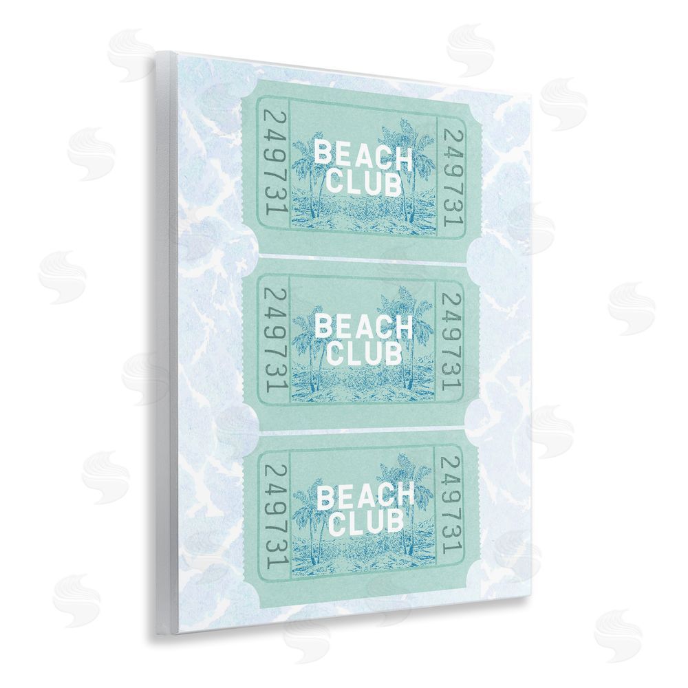Lil' Rue Beach Club Tickets Wooden Wall Plaque Art Print
