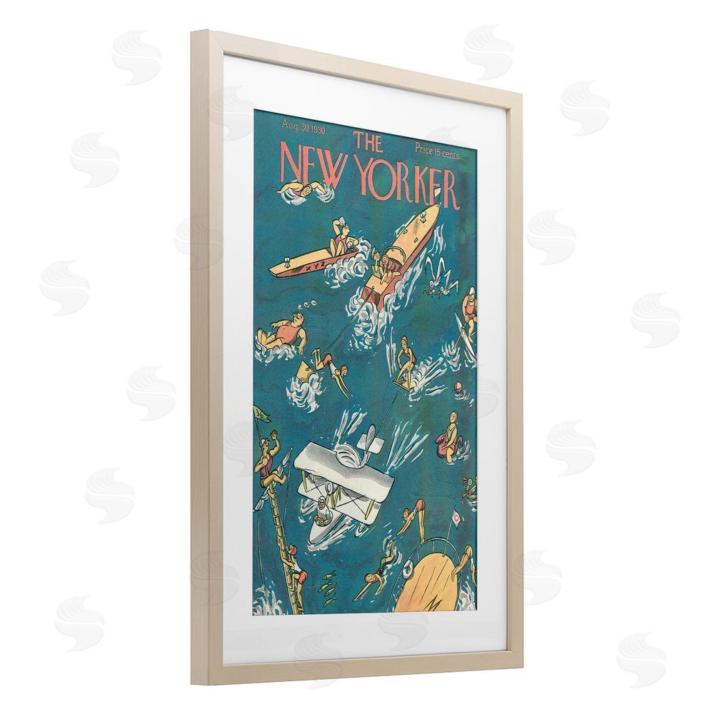 Lil' Rue Boating & Summer Fun Brown Framed Print Under Glass Wall Art
