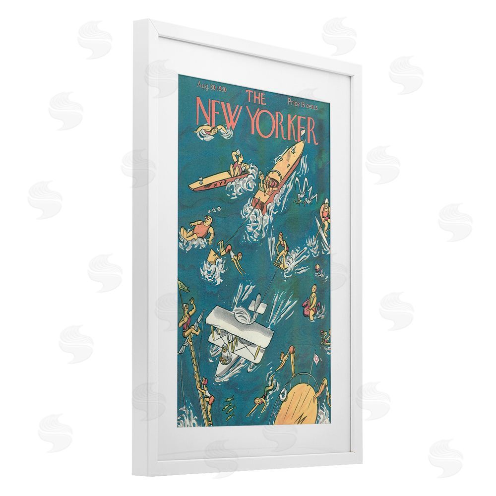 Lil' Rue Boating & Summer Fun White Framed Print Under Glass Wall Art