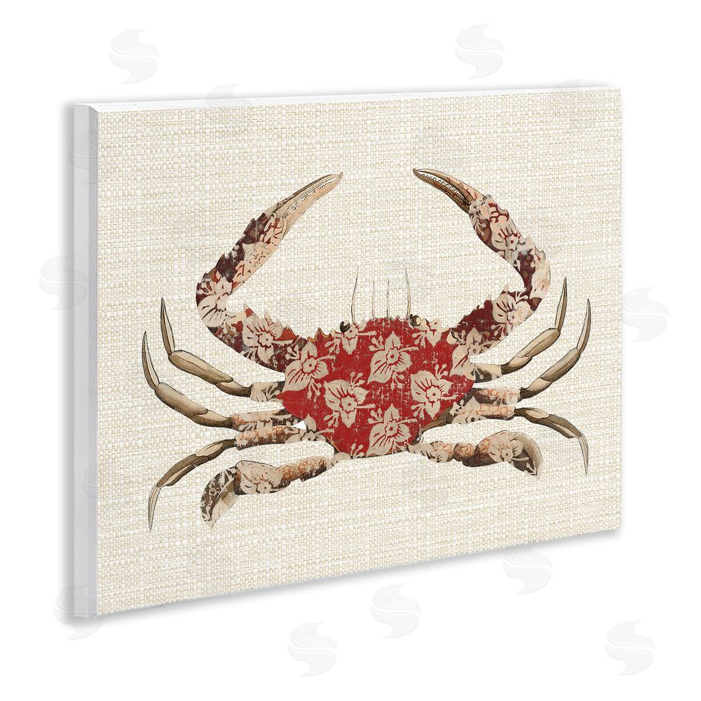Lil' Rue Boho Patterned Crab Wooden Wall Plaque Art Print