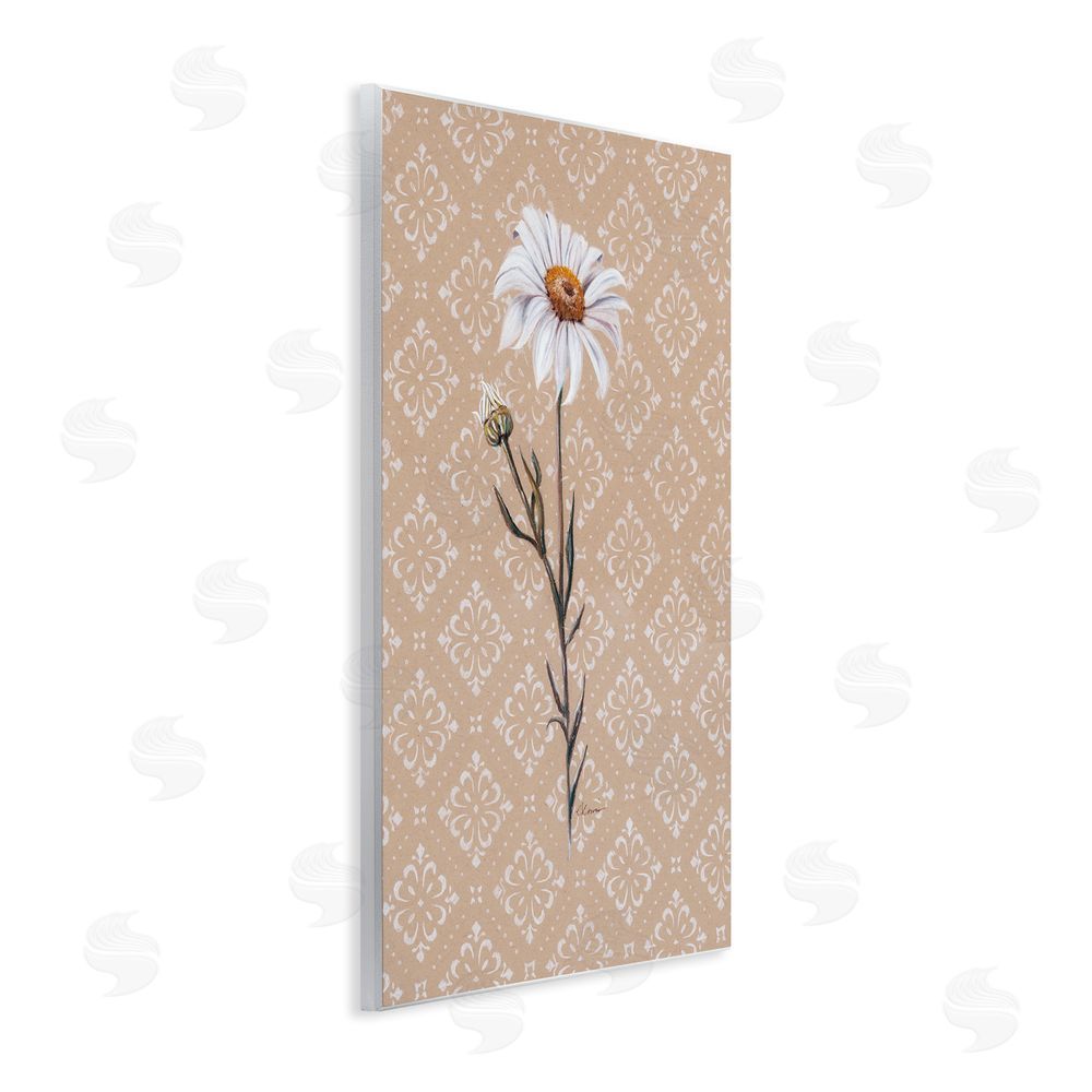 Cady Driver Boho Sprig of Daisy Wooden Wall Plaque Art Print