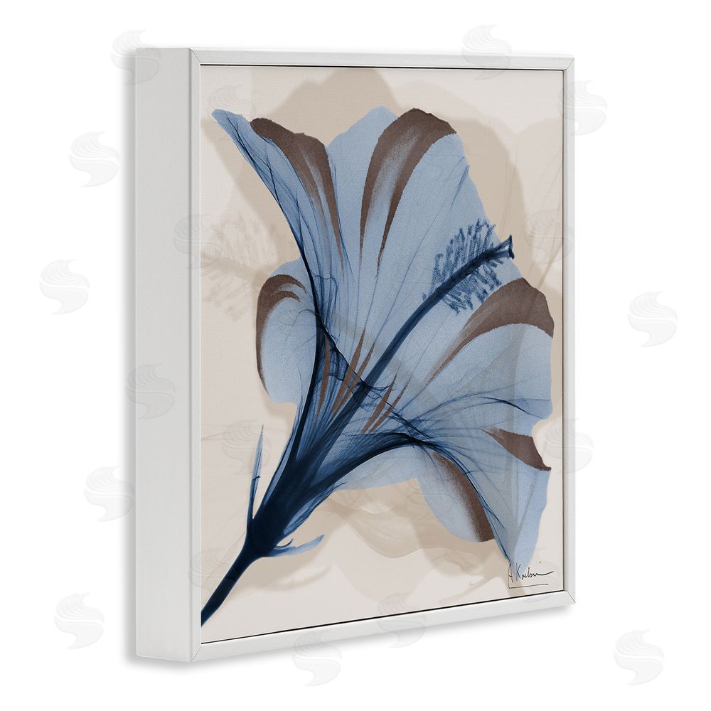 Albert Koetsier Blooming Sapphire Flower White Framed Giclee Wall Art Print