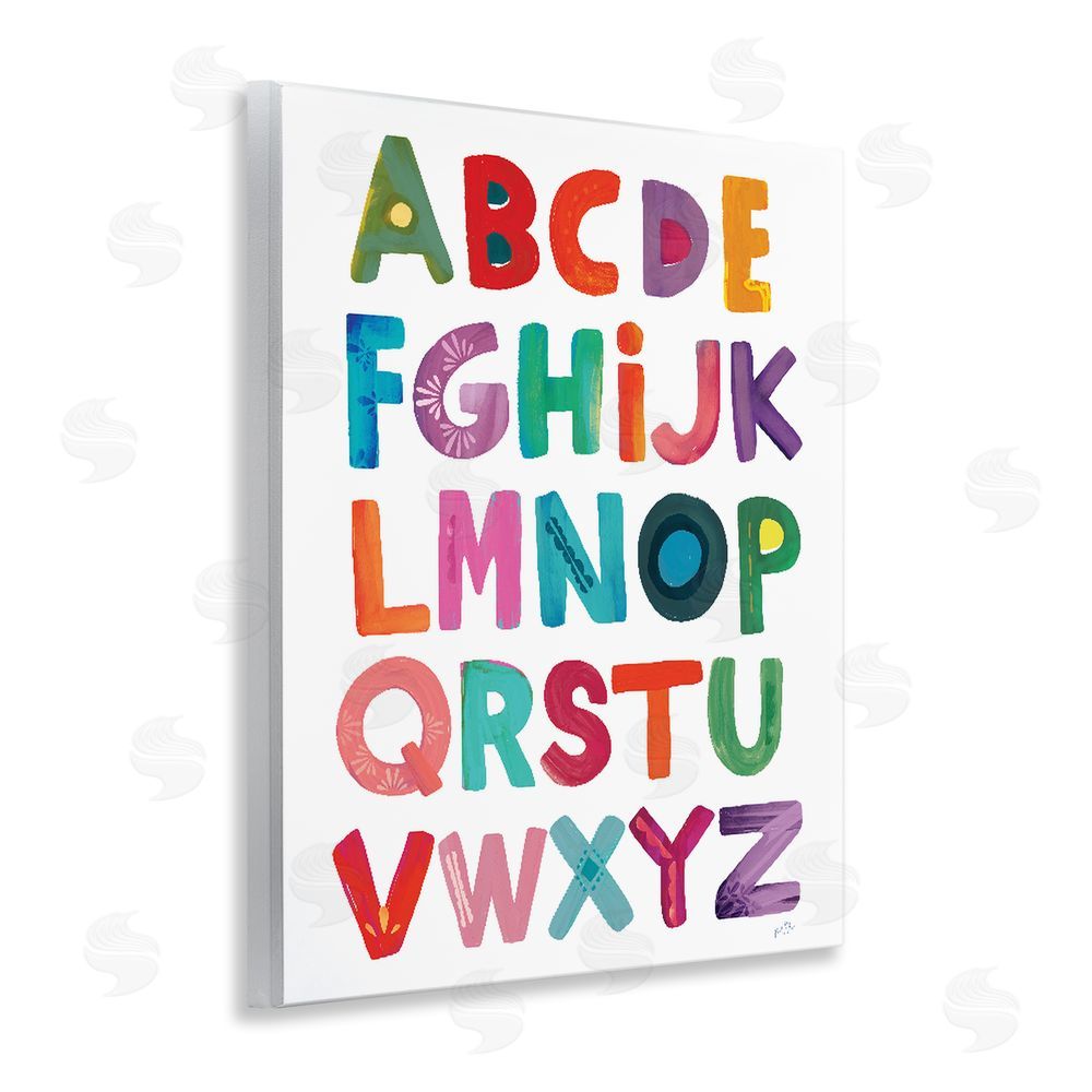 Kirsten Mohr Alphabet Letters in Fun Hues Wooden Wall Plaque Art Print