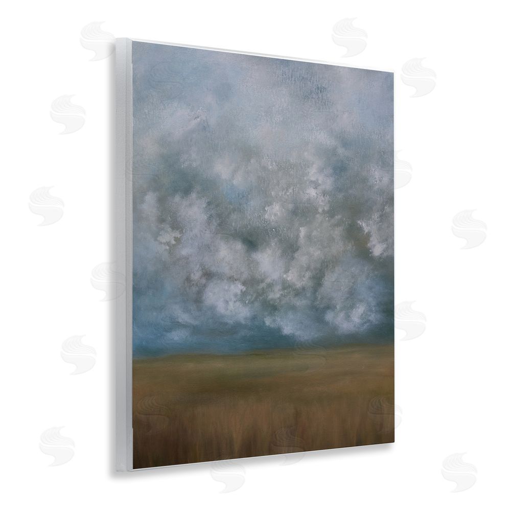 Lydia Orange August Clouds Landscape Wooden Wall Plaque Art Print