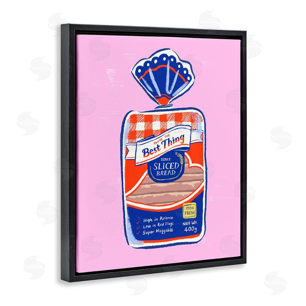 Ethel Fong Best Thing Since Sliced Bread Black Floating Frame Canvas Wall Art Print