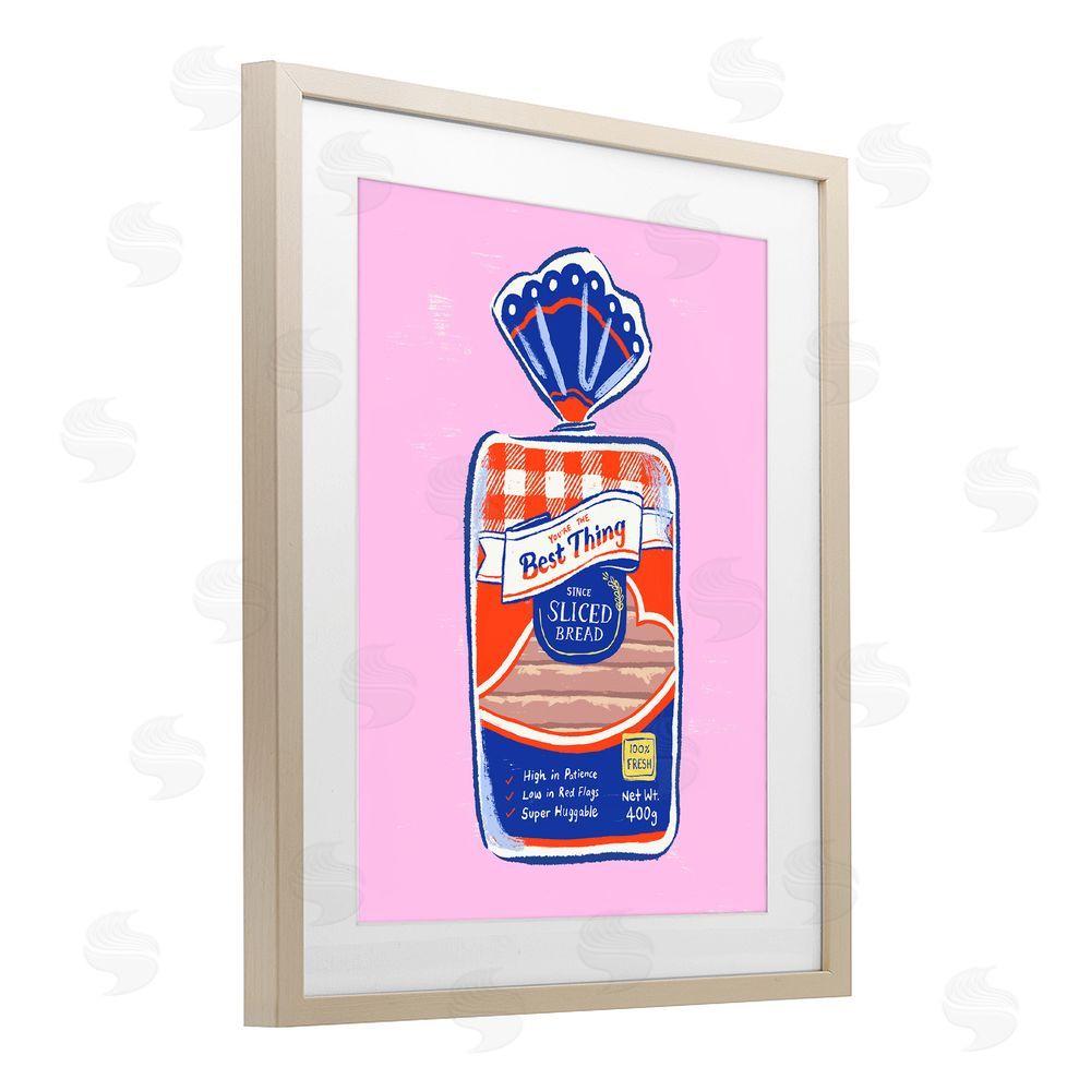 Ethel Fong Best Thing Since Sliced Bread Brown Framed Print Under Glass Wall Art