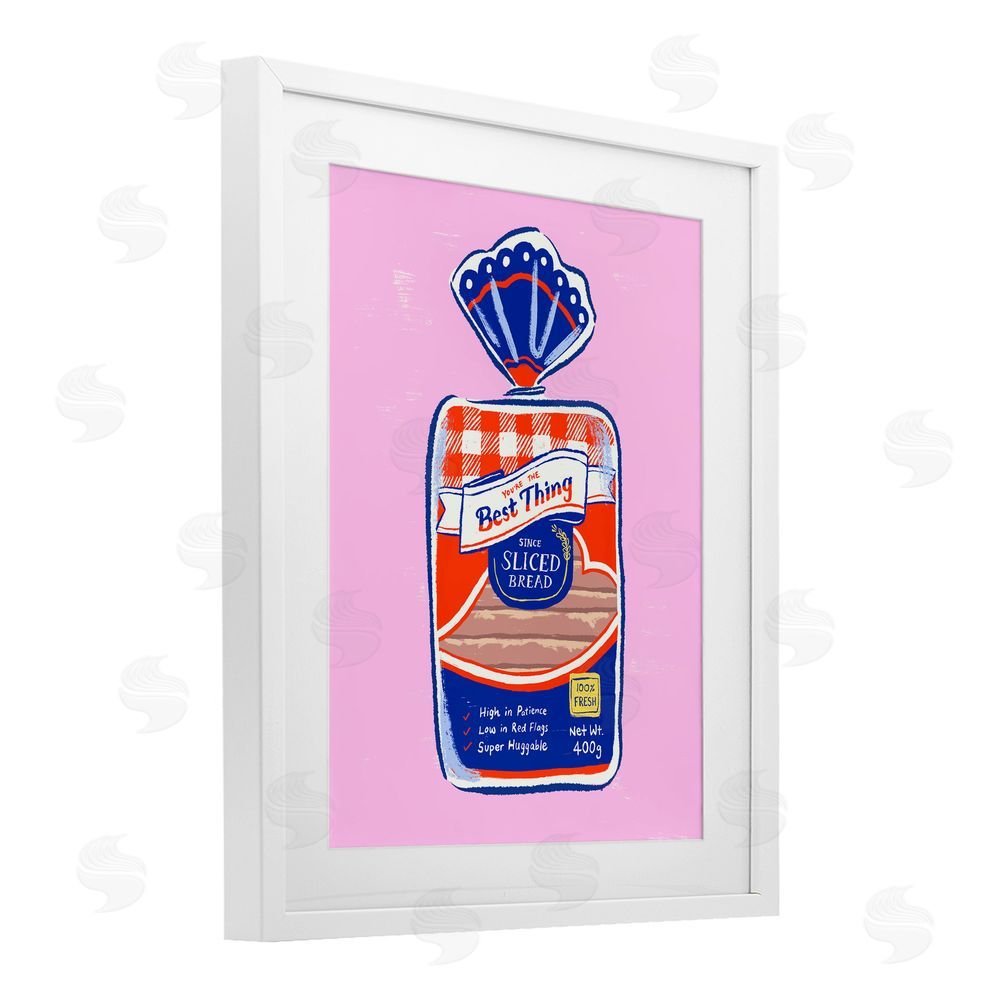 Ethel Fong Best Thing Since Sliced Bread White Framed Print Under Glass Wall Art