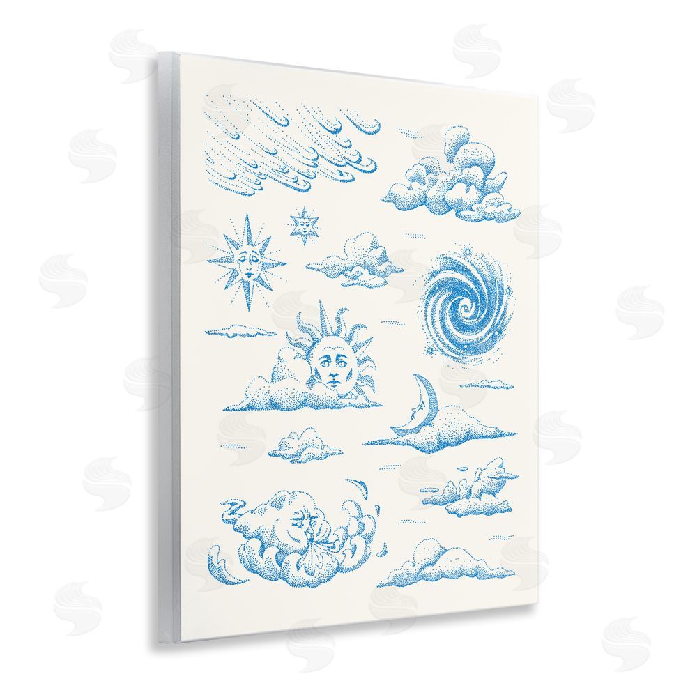 Ethel Fong Celestial Sprites Moon & Sun Wooden Wall Plaque Art Print