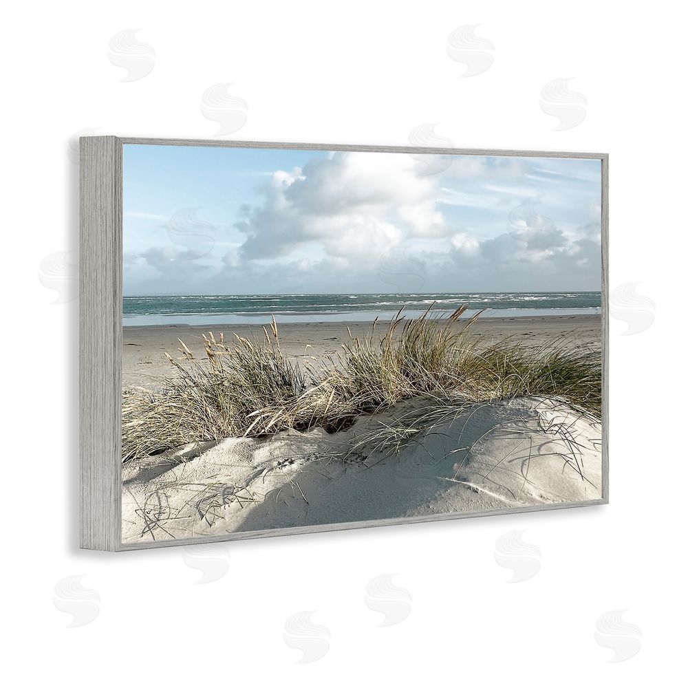 Noah Bay Beachy Sand Dune Heaven Gray Framed Giclee Wall Art Print