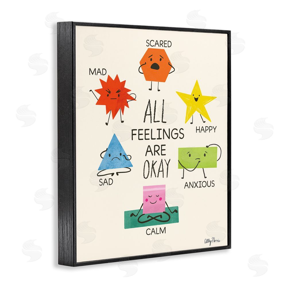 Allyson Norris All Feelings Are Okay Black Framed Giclee Wall Art Print