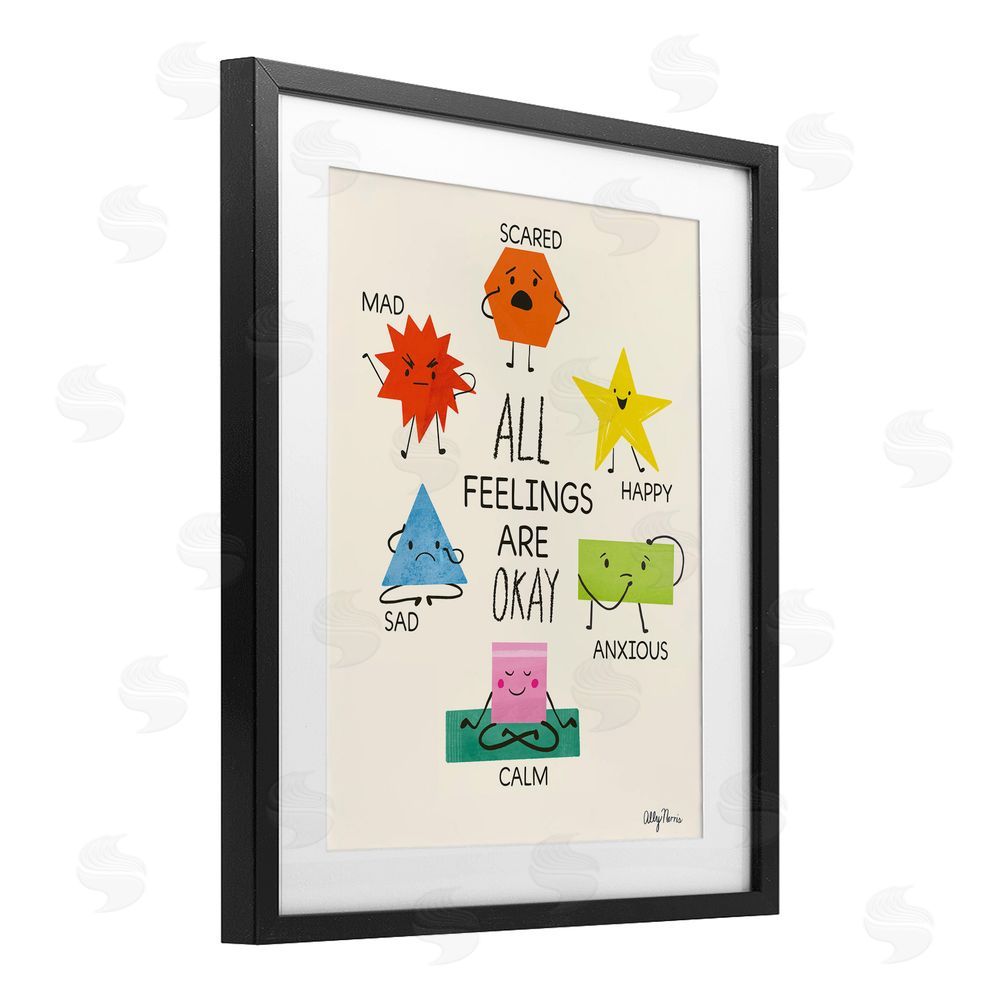 Allyson Norris All Feelings Are Okay Black Framed Print Under Glass Wall Art