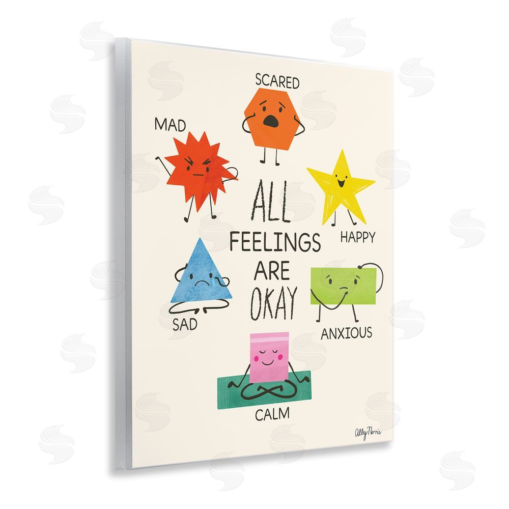 Allyson Norris All Feelings Are Okay Wooden Wall Plaque Art Print