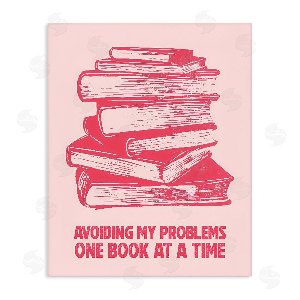 LSR Design Studio Avoiding Problems One Book At A Time Stretched Canvas Wall Art Print