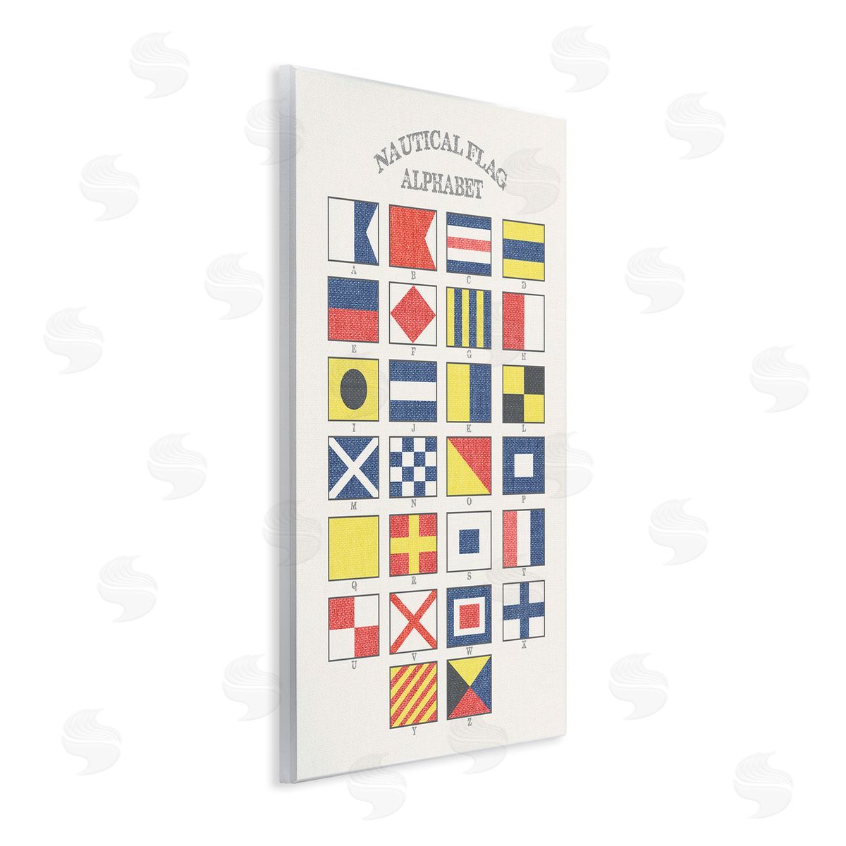 Nautical Flag Alphabet Wood Plaque Wall Art, Home Decor by Stupell Studio