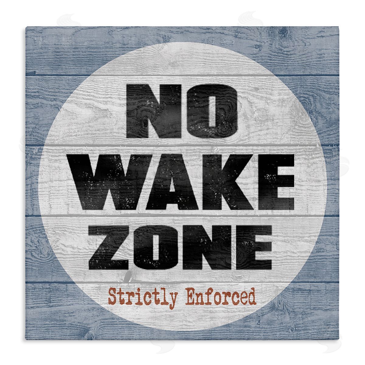 No Wake Zone Beach Planks Canvas Wall Art, Home Decor by Regina Nouvel