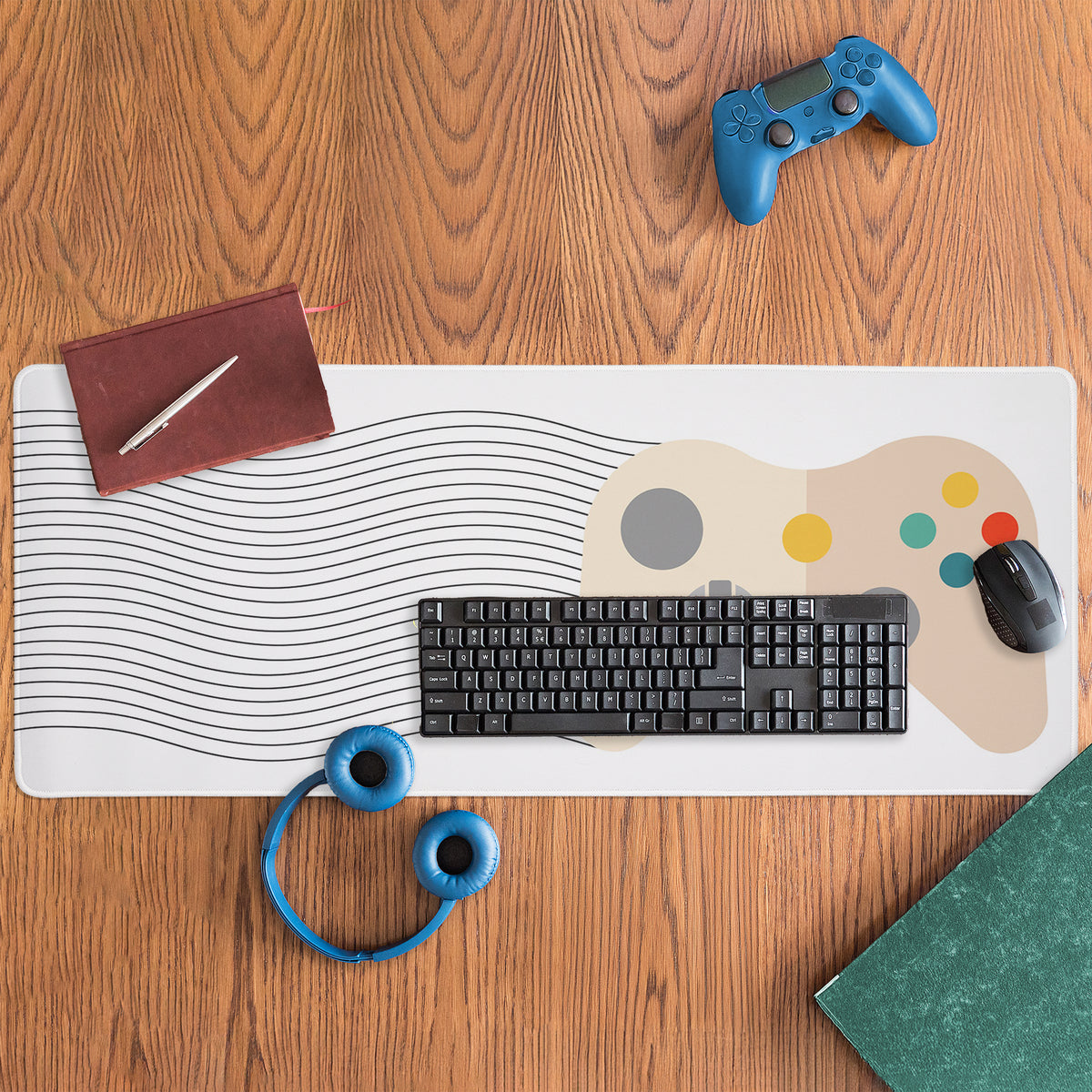 Lil' Rue Minimal Game Controller with Wavy Stripes