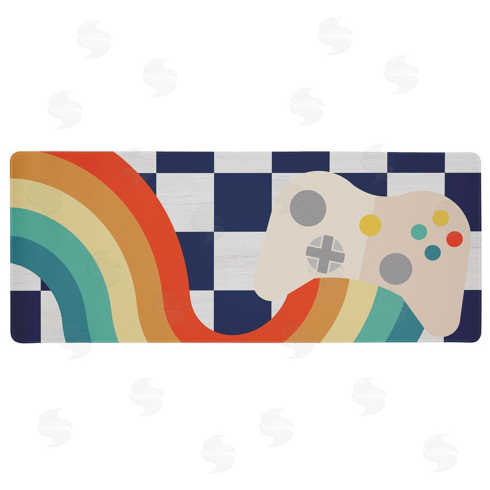 Lil' Rue Rainbow Controller over Checkerboard
