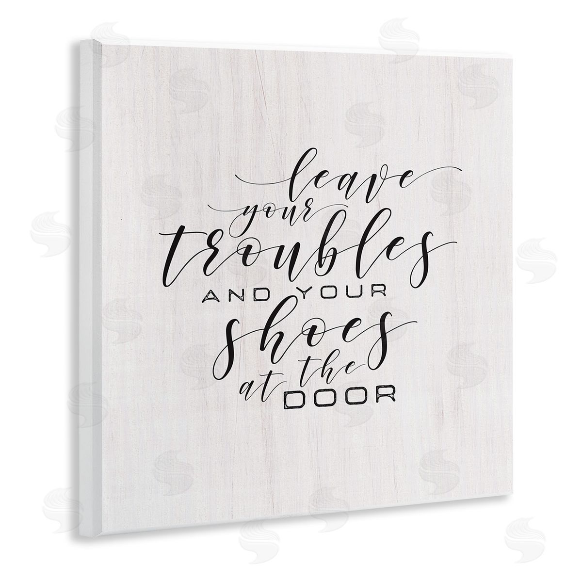 Troubles & Shoes at Door Wood Plaque Wall Art, Home Decor by Tammy Apple