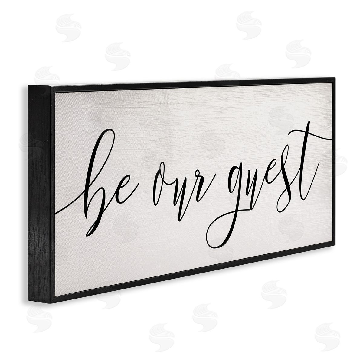 Be Our Guest Script Black Frame Print Wall Art, Home Decor by Stupell Studio