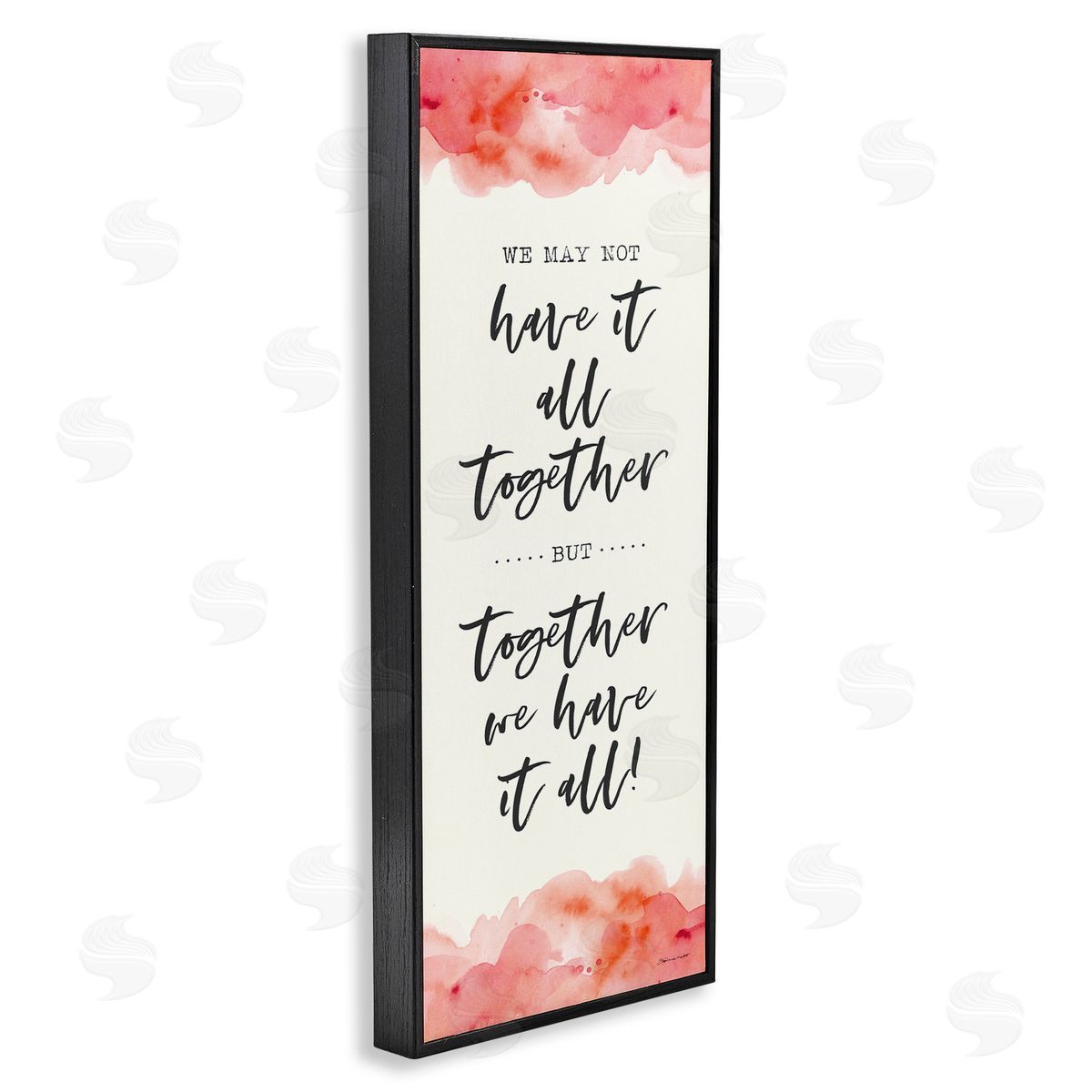 Romantic Phrase with Blush Watercolor Black Frame Print Wall Art, Home Decor by Stephanie Workman Marrott