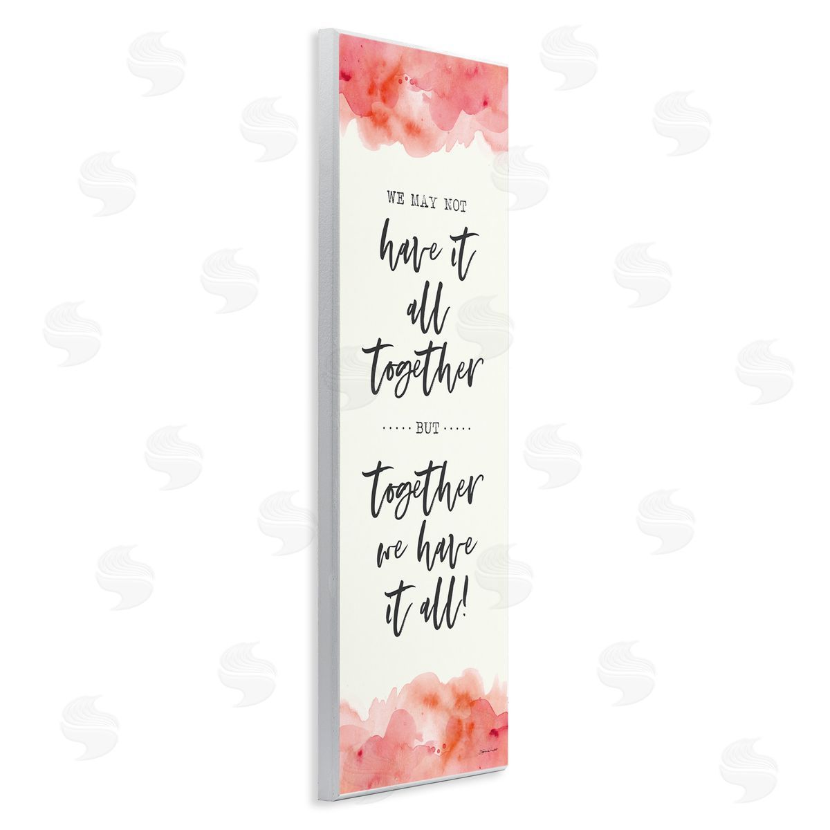 Romantic Phrase with Blush Watercolor Wood Plaque Wall Art, Home Decor by Stephanie Workman Marrott