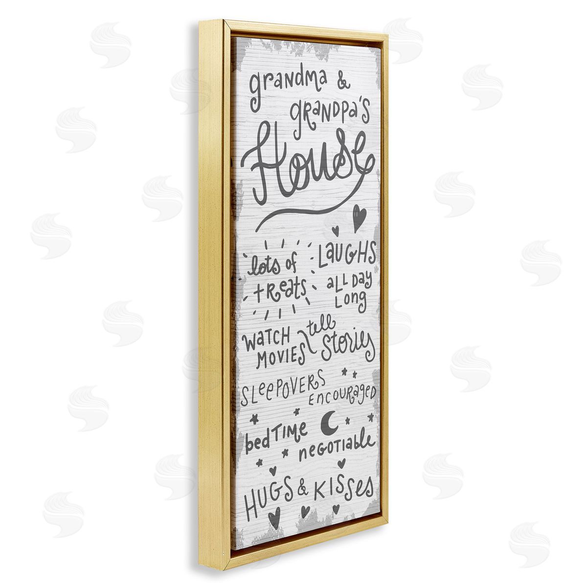 Grandparents House Fun Family Gold Floating Frame Canvas Wall Art, Home Decor by Stupell Studio