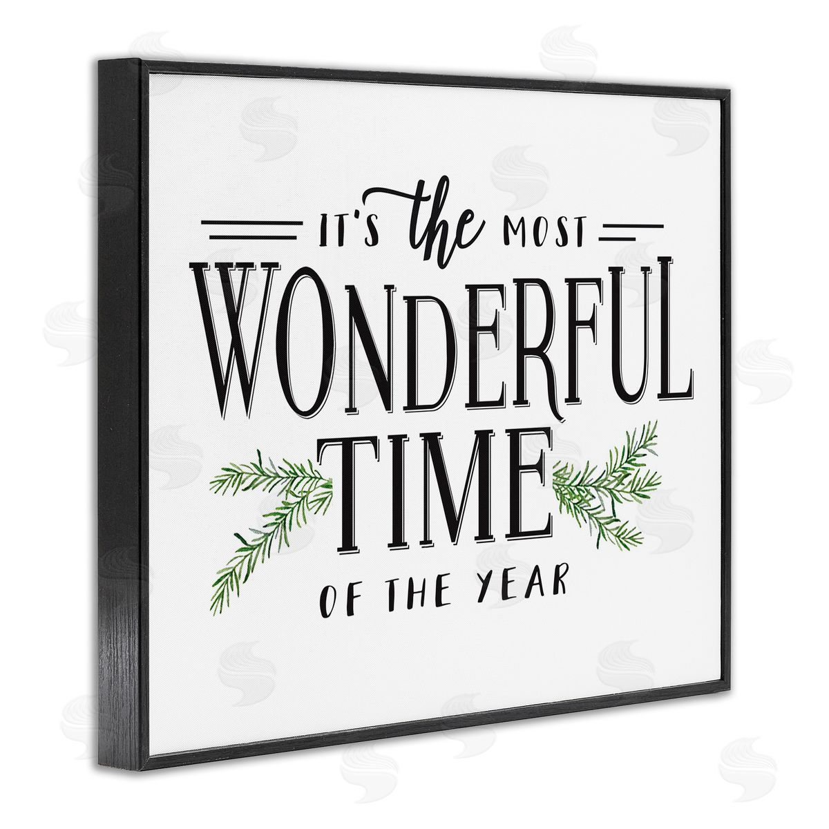 Classic Vintage Christmas Phrase Black Frame Print Wall Art, Home Decor by Lettered and Lined