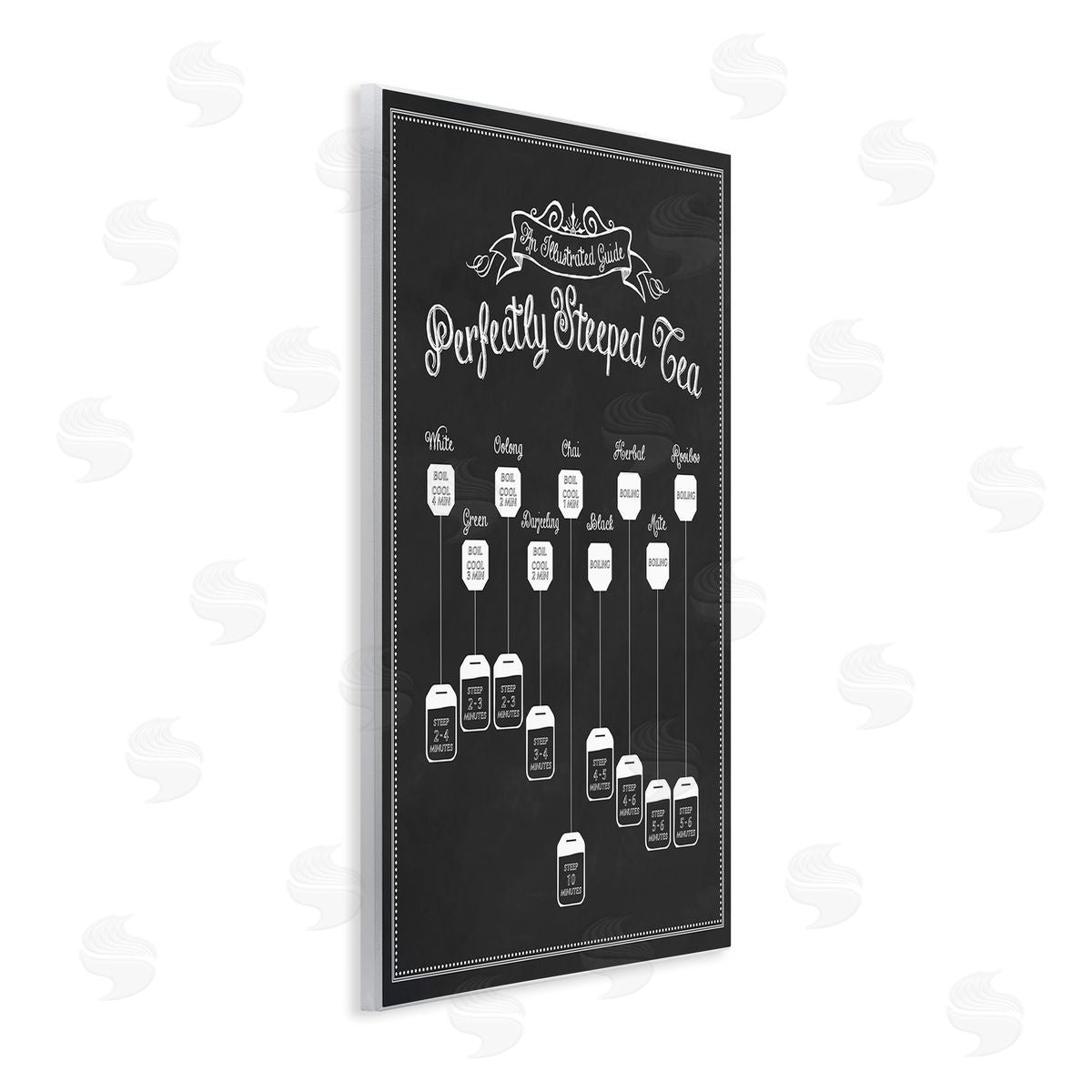 Perfectly Steeped Tea Chalkboard Sign Wood Plaque Wall Art, Home Decor by Lettered and Lined