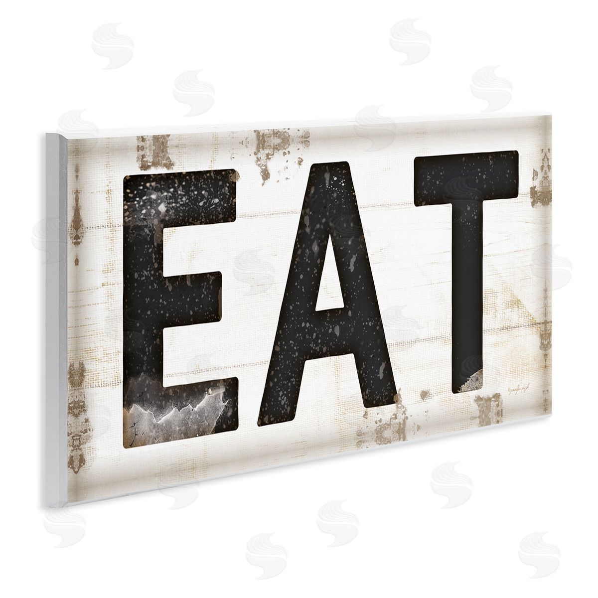 Eat Typography Vintage Sign Wood Plaque Wall Art, Home Decor by Jennifer Pugh